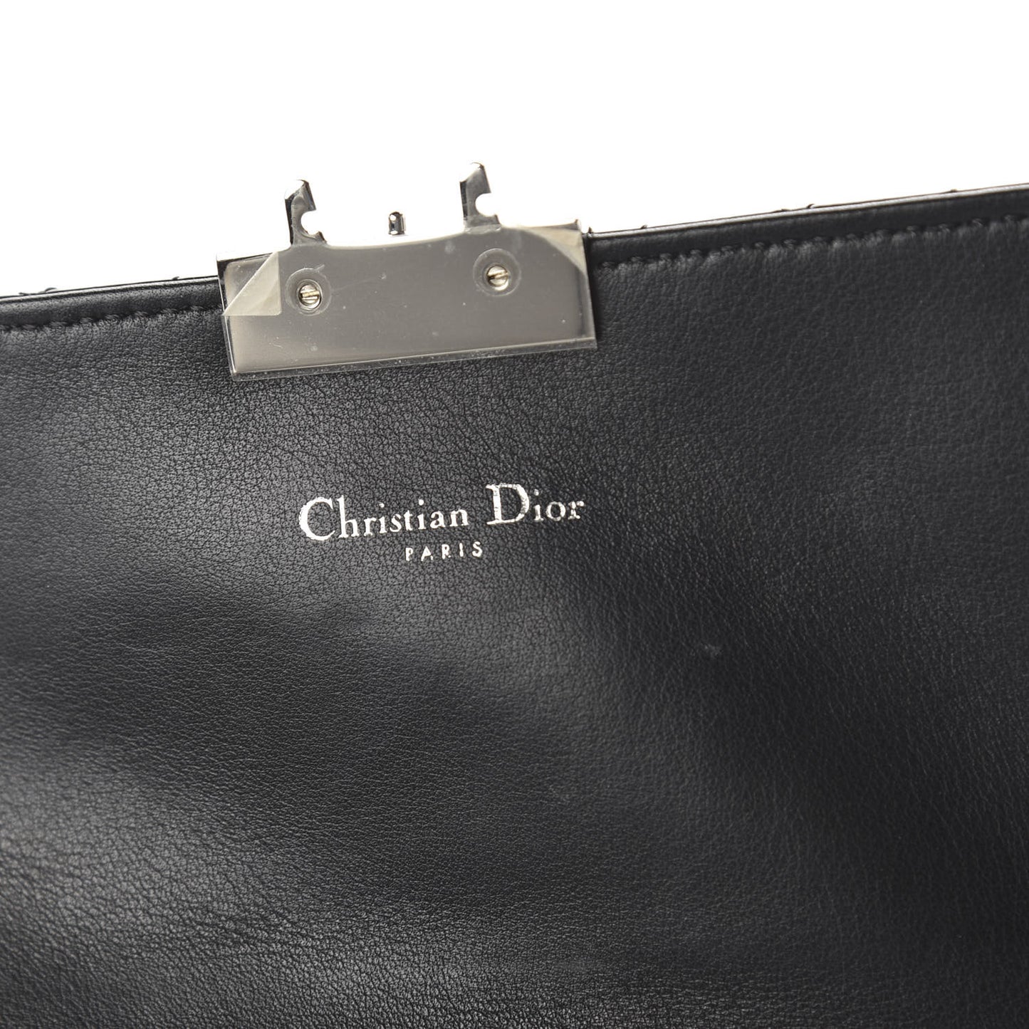 Patent Cannage Miss Dior Promenade Pouch Black
