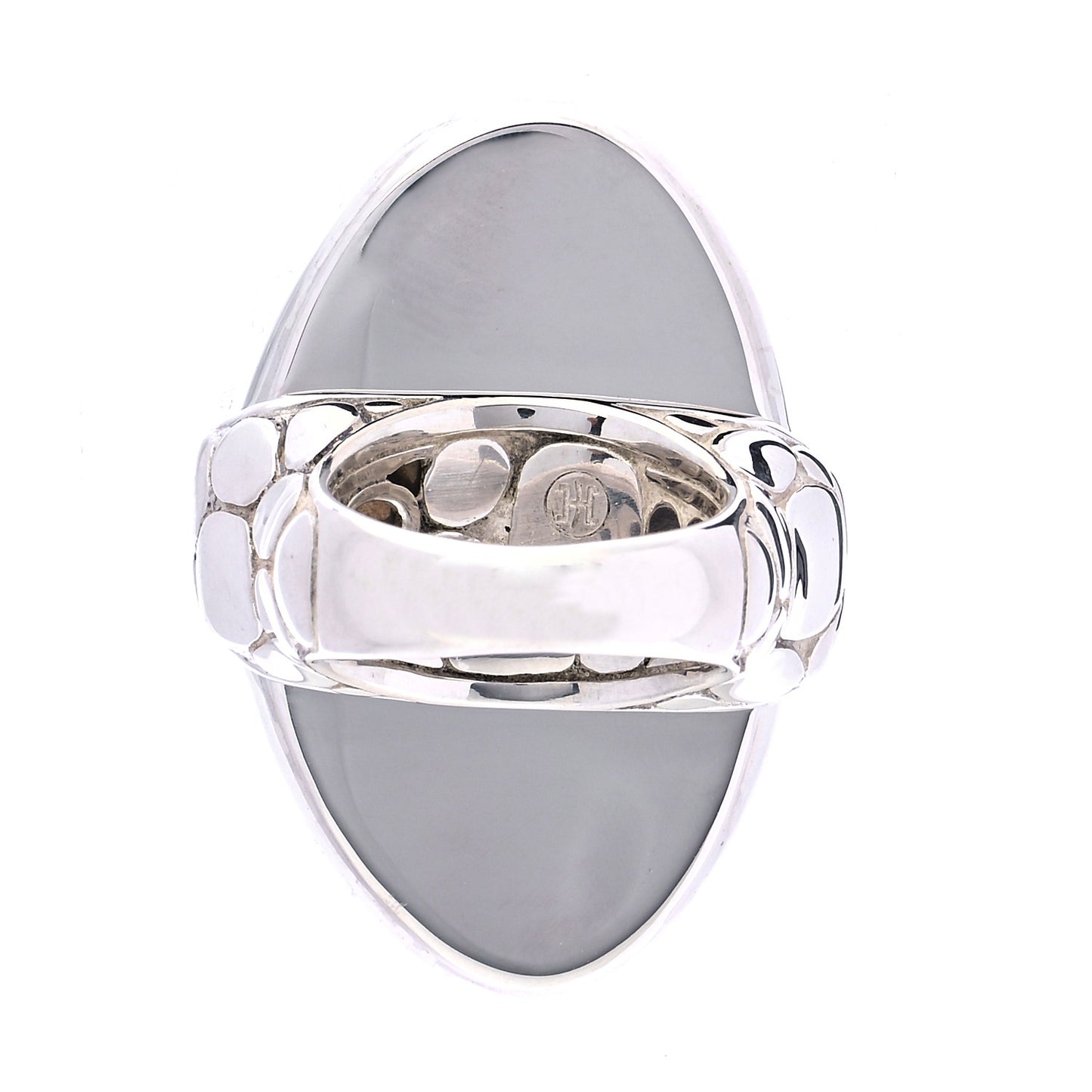 Sterling Silver Pebble Oval Ring