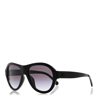 Chanel Acetate Strass Pilot Sunglasses 5467-B-A Black 1 of 9