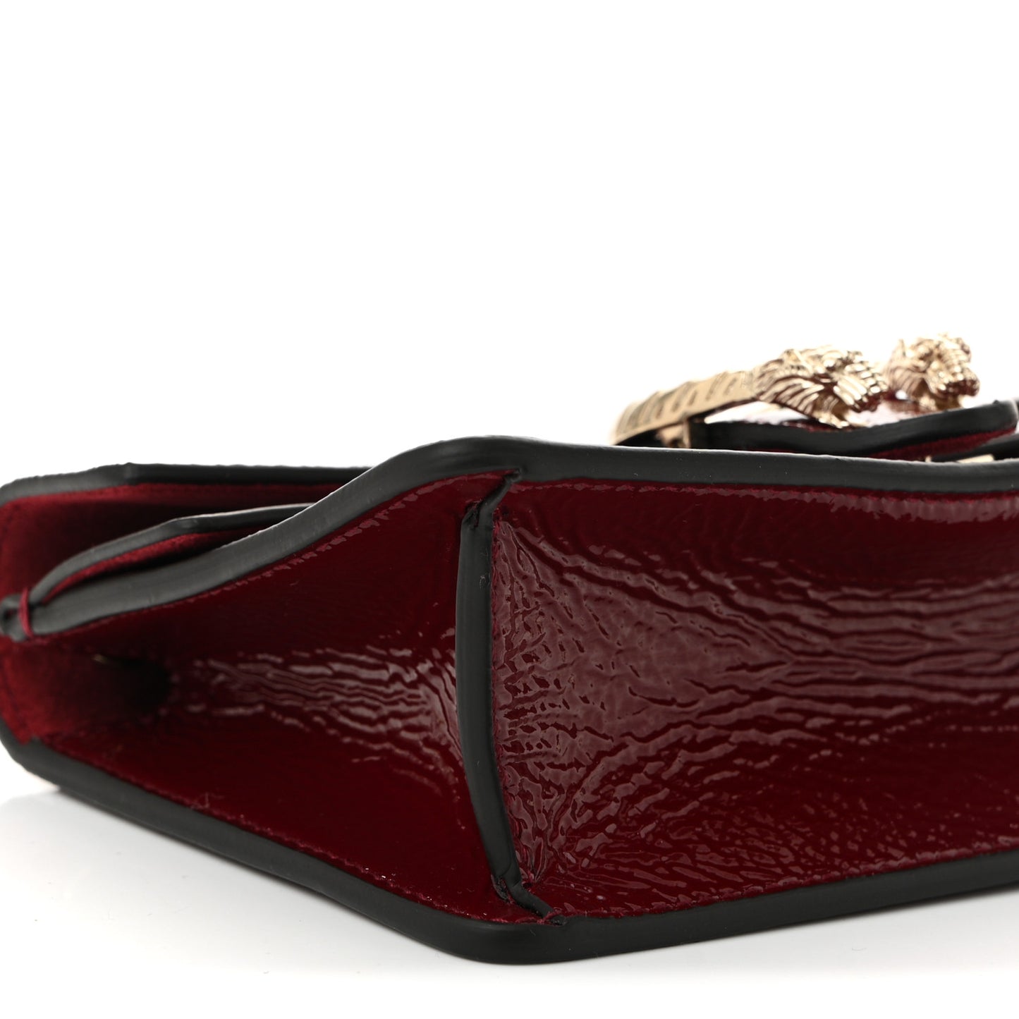 Crinkled Patent Mini Dionysus Shoulder Bag Rosso Ancora Red