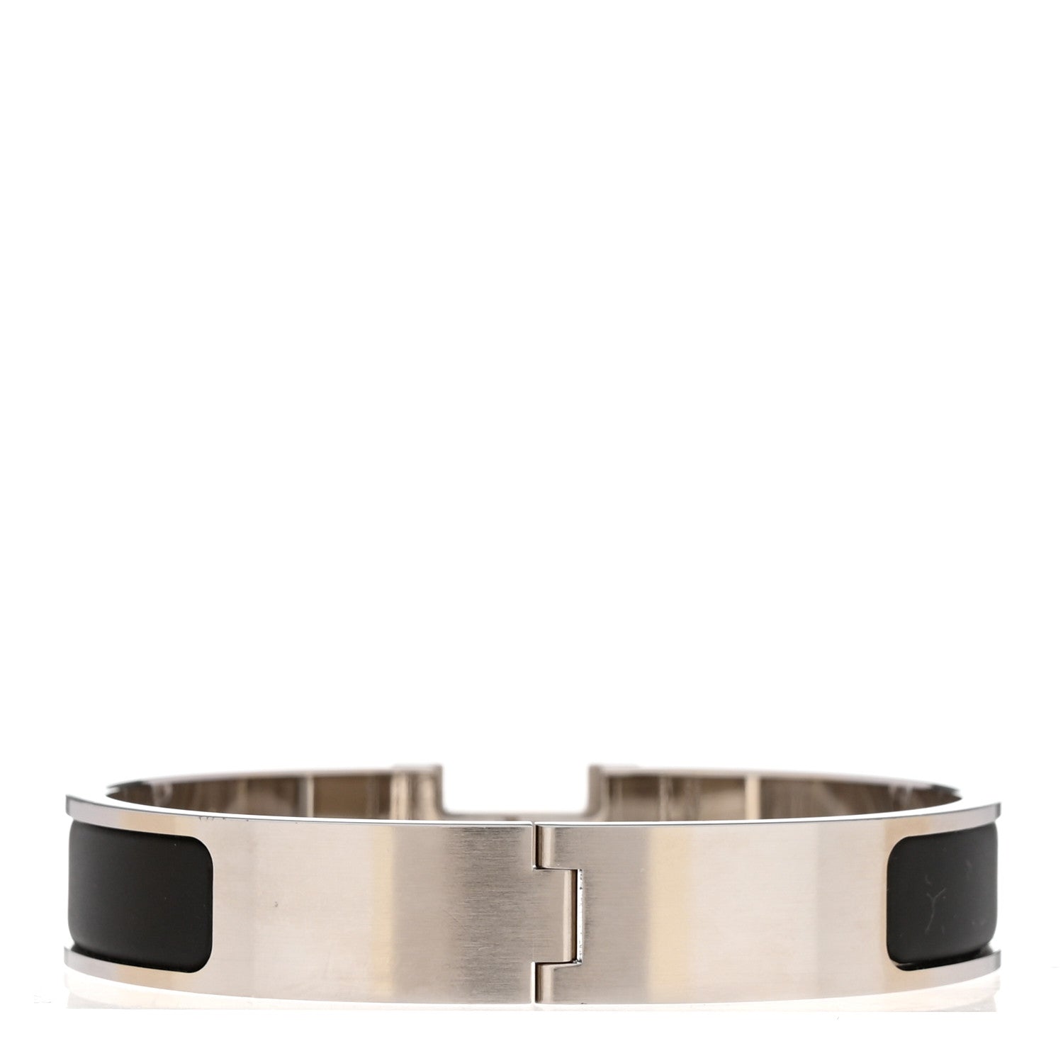 Hermes Matte Enamel Narrow Clic Clac HH Bracelet T4 Black 3 of 5
