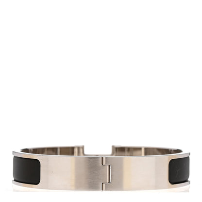 Hermes Matte Enamel Narrow Clic Clac HH Bracelet T4 Black 3 of 5