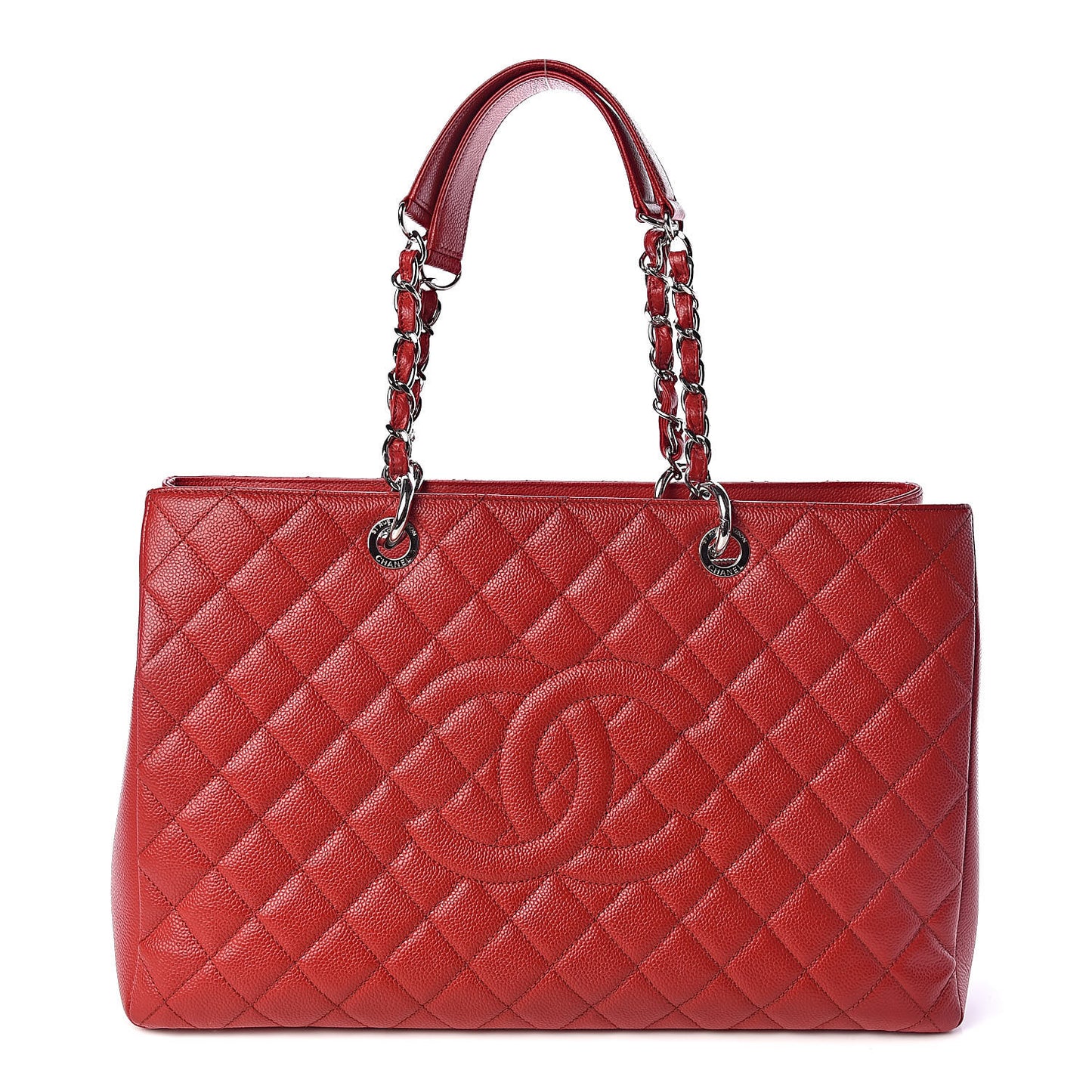 Caviar Quilted XL Grand Shopping Tote GST Red