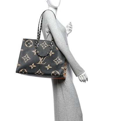 Louis Vuitton Monogram Giant Jungle Onthego GM Black 2 of 9