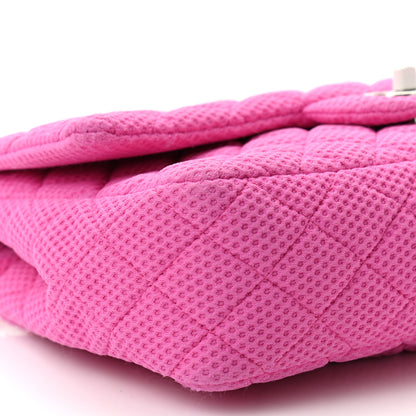 Chanel Neoprene Quilted Medium Single Flap Pink 9 of 11