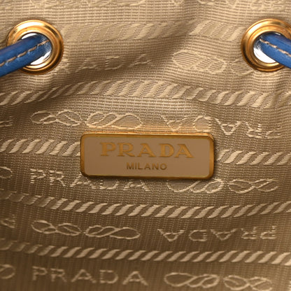 Prada Jacquard Logo Mini Bucket Crossbody Bag Corda Azzurro 6 of 15