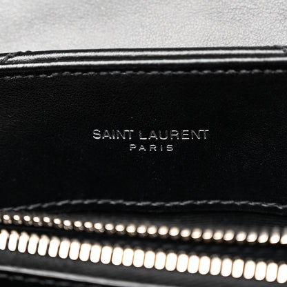 Saint Laurent Calfskin Y Quilted Monogram Small Loulou Chain Satchel Black 6 of 9