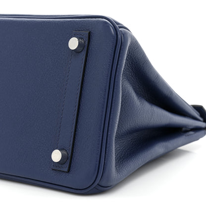 Hermes Taurillon Novillo Birkin 25 Bleu Saphir 7 of 9
