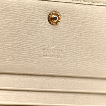 Gucci GG Supreme Monogram Azalea Calfskin Horsebit 1955 Card Case Wallet Beige Ebony Mystic White 6 of 10