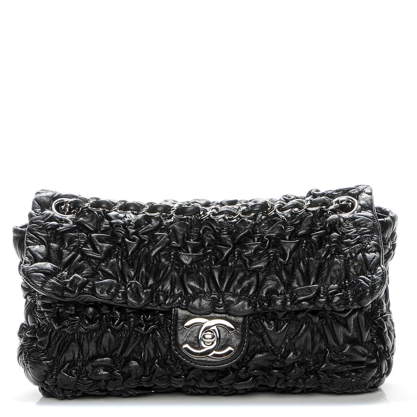 Lambskin Astrakan Small Flap Black