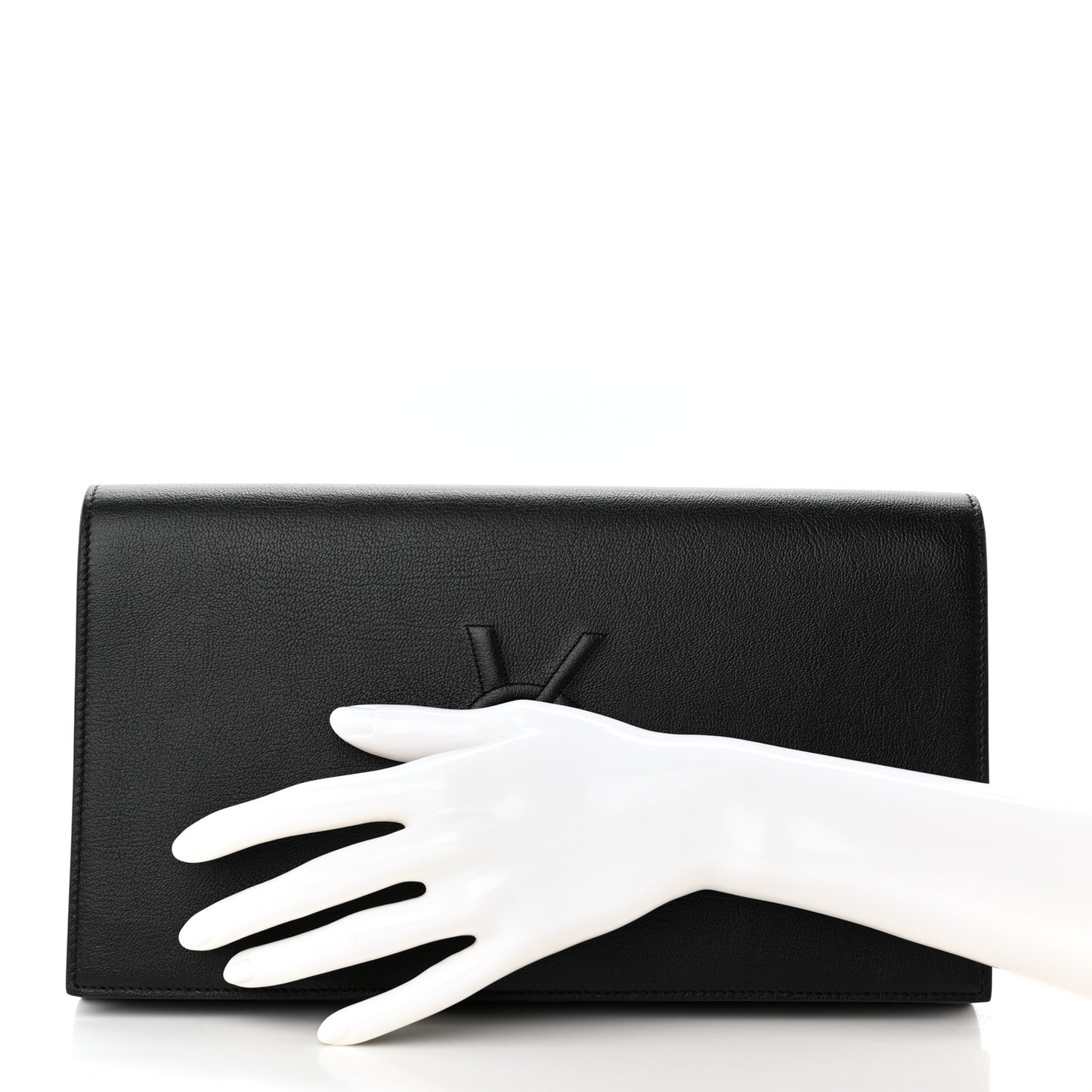 Calfskin Monogram Large Belle De Jour Clutch Black