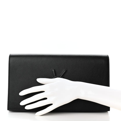 Saint Laurent Calfskin Monogram Large Belle De Jour Clutch Black 2 of 11