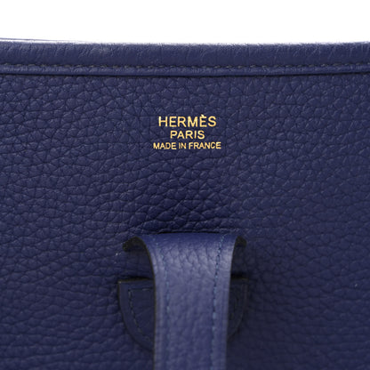 Hermes Taurillon Clemence Evelyne III PM Bleu Encre 6 of 11