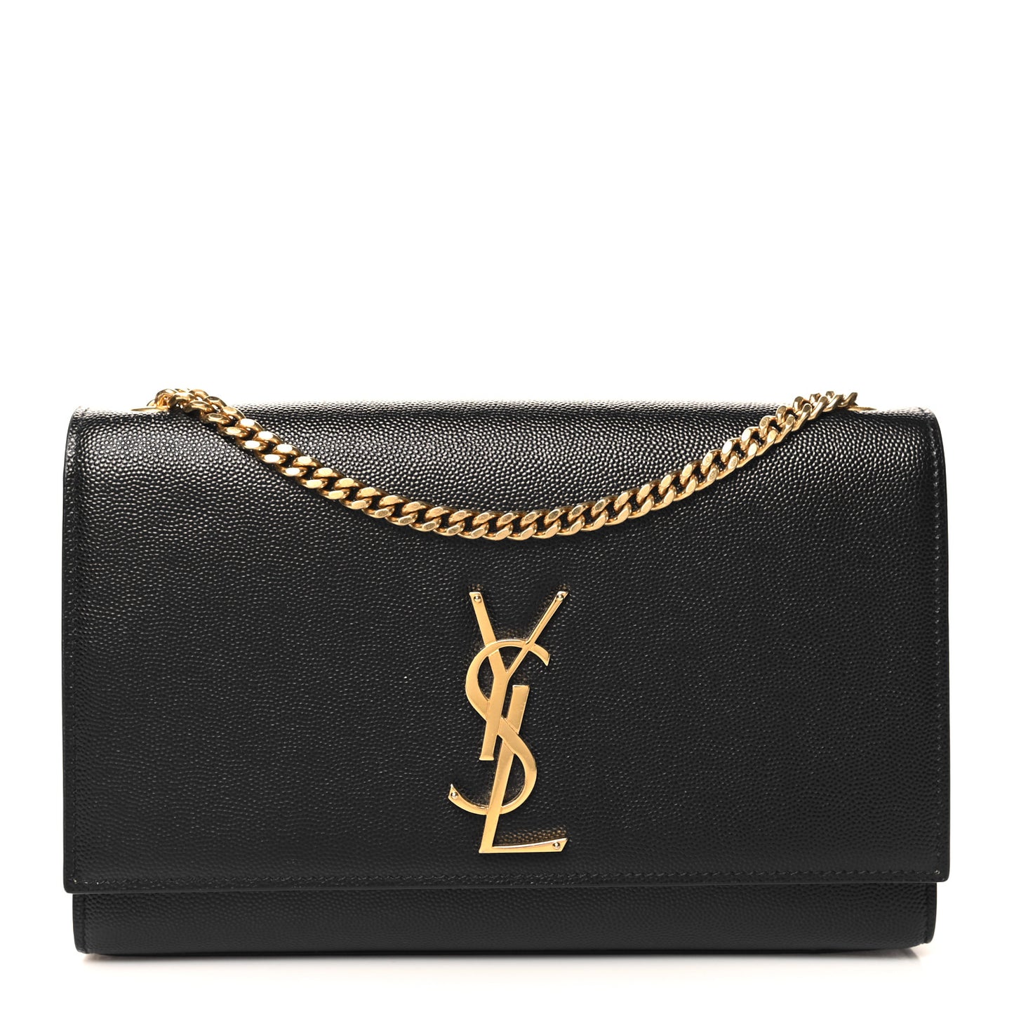 Grain De Poudre Medium Classic Monogram Kate Satchel Black