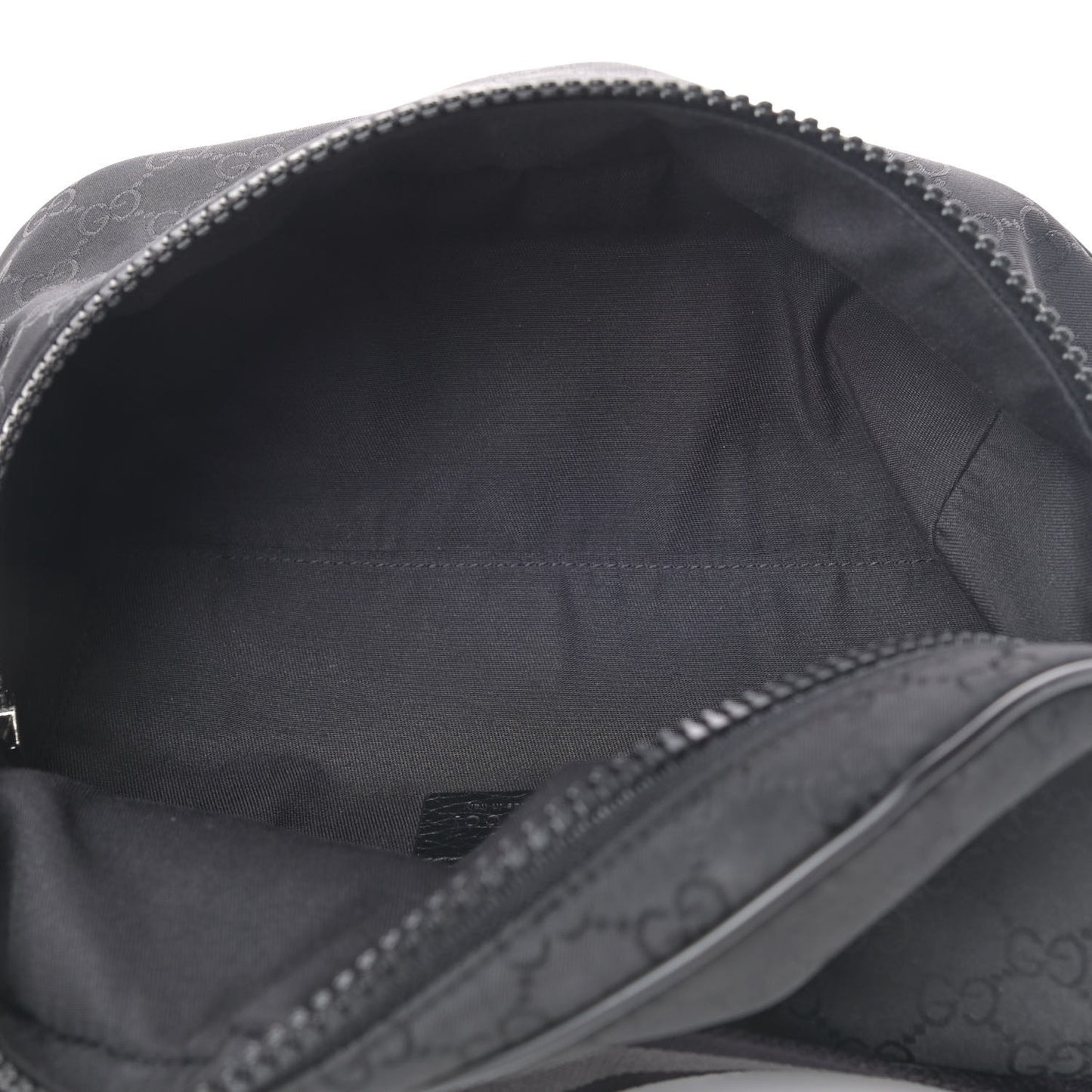 Nylon Monogram Fanny Pack Belt Bag Black