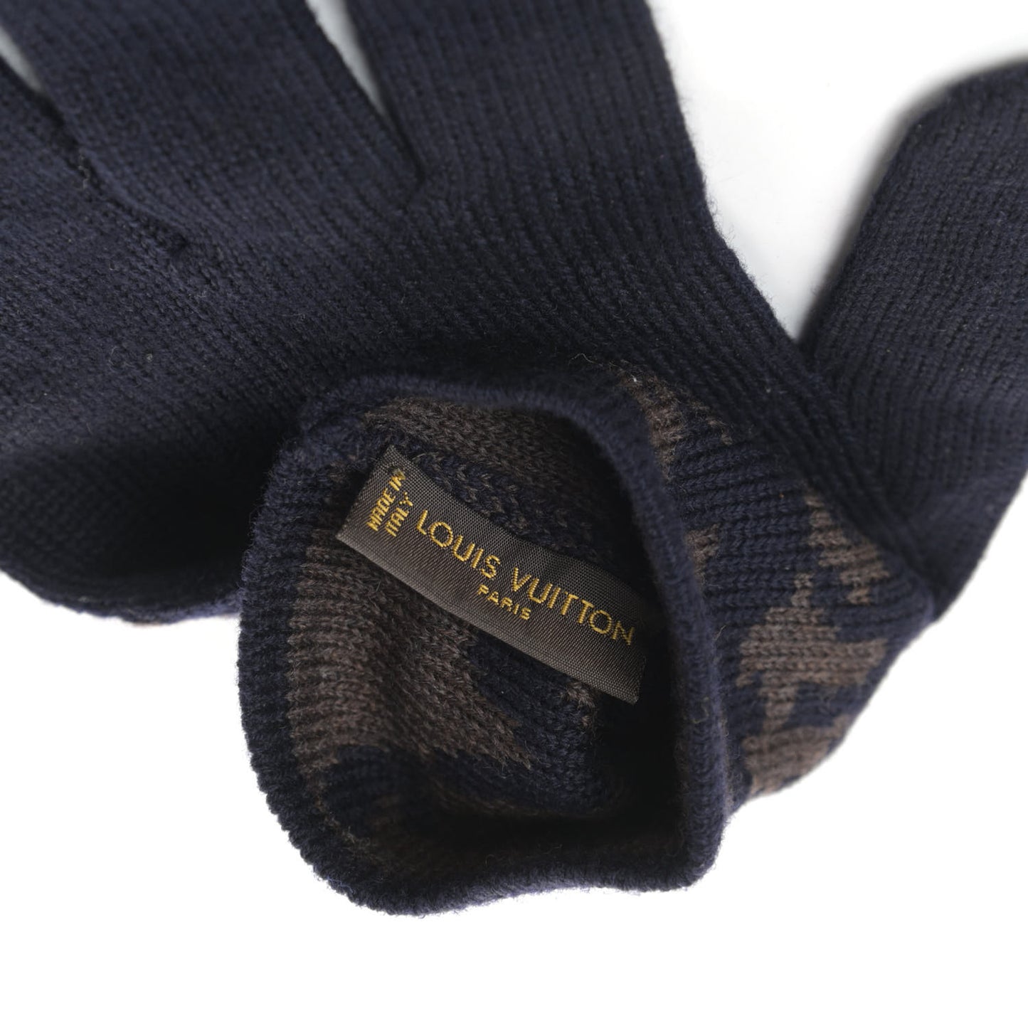 Wool Graffiti Gloves Navy