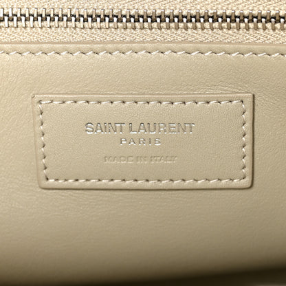 Saint Laurent Calfskin Shearling Monogram Medium Niki Chain Satchel Grey 6 of 10