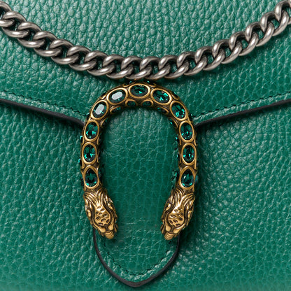 Gucci Calfskin Mini Dionysus Chain Wallet Emerald 9 of 11
