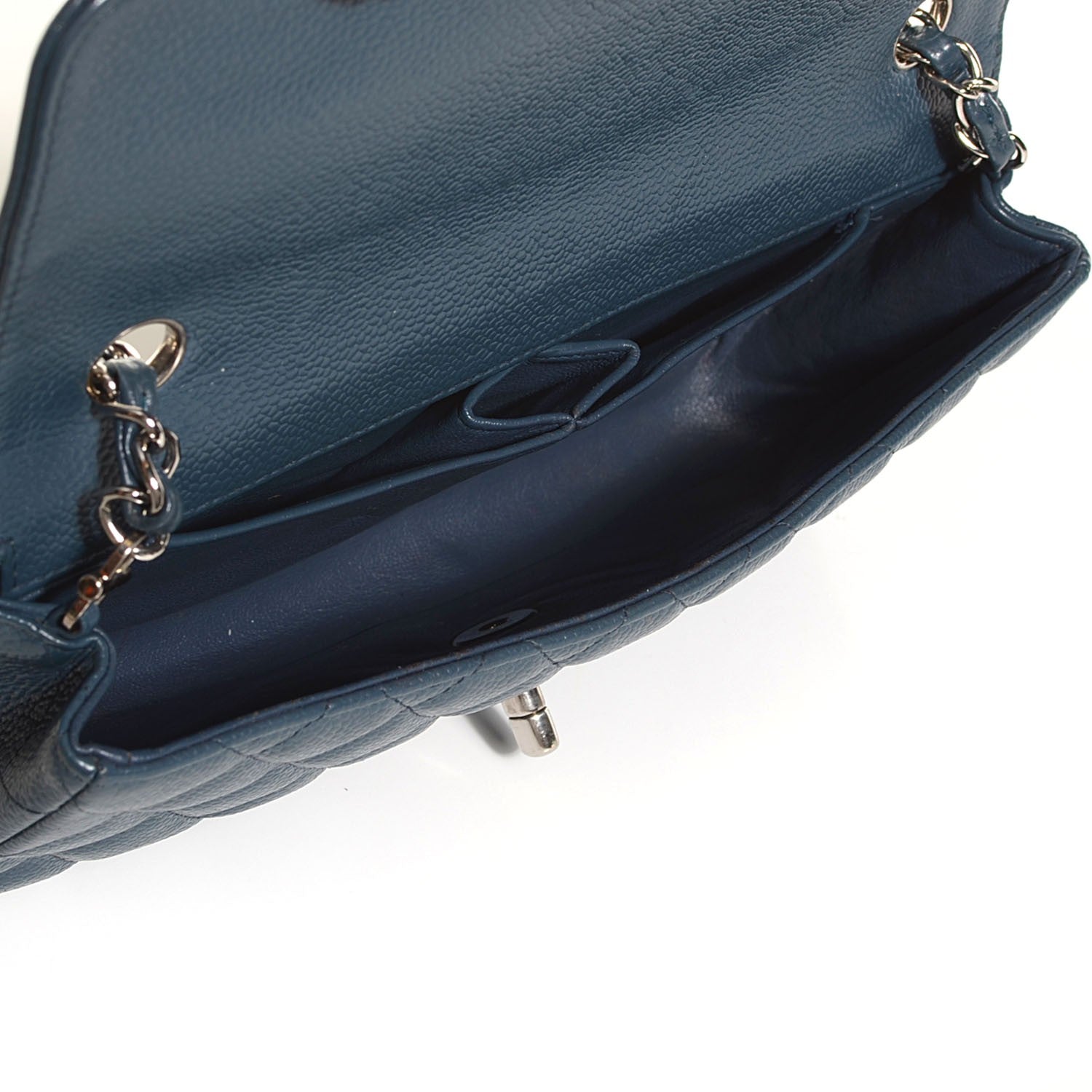 Chanel Caviar Quilted East West Flap Blue 5 of 8