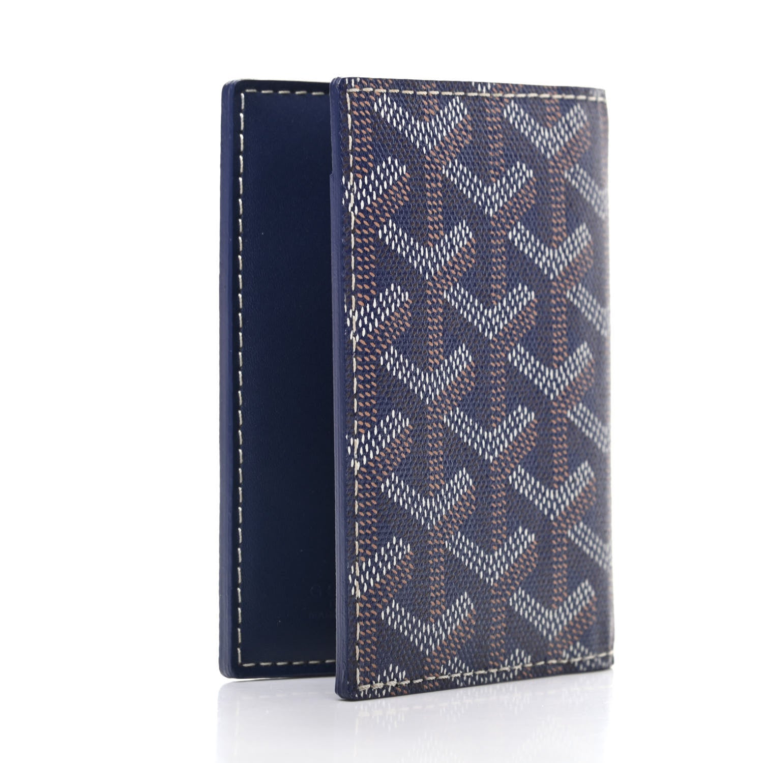 Goyard Goyardine Saint Marc Folding Card Case Navy 3 of 7