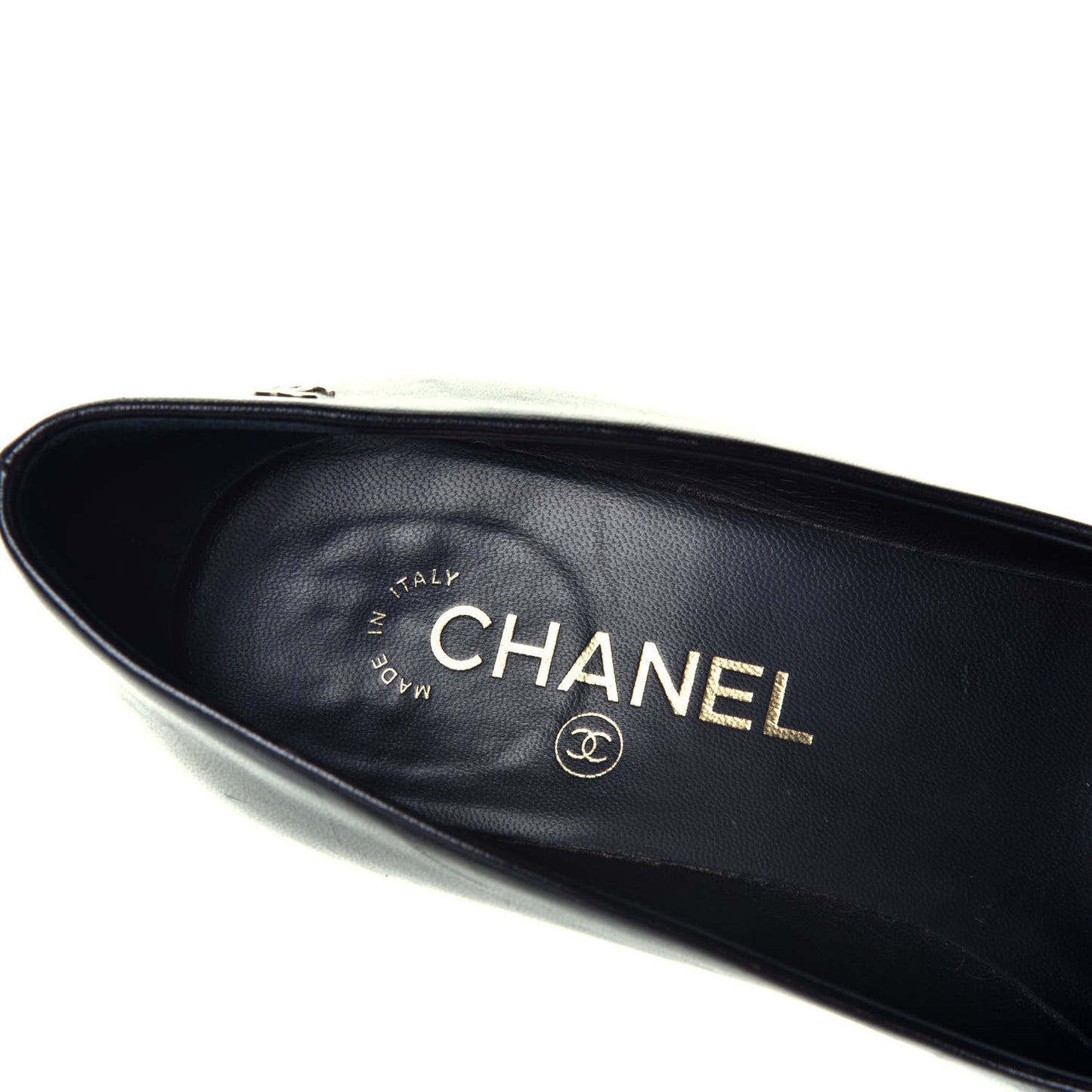 Lambskin Pearl Camellia Cap Toe Pumps 39 Black