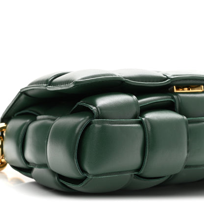 Bottega Veneta Lambskin Maxi Intreccio Padded Chain Cassette Crossbody Bag Raintree 9 of 10