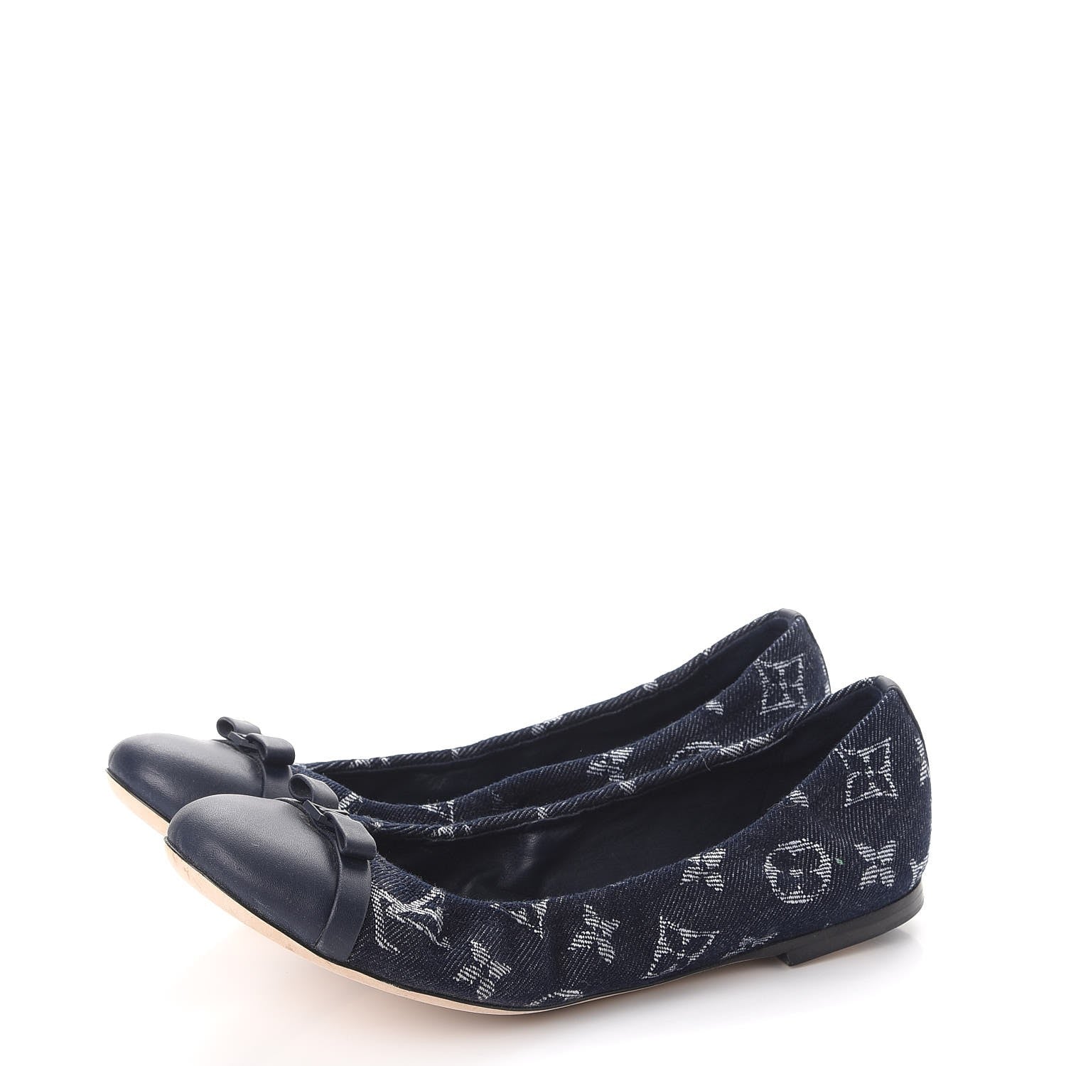 Louis Vuitton Monogram Denim Elba Ballerina Flats 36 Marine 3 of 10