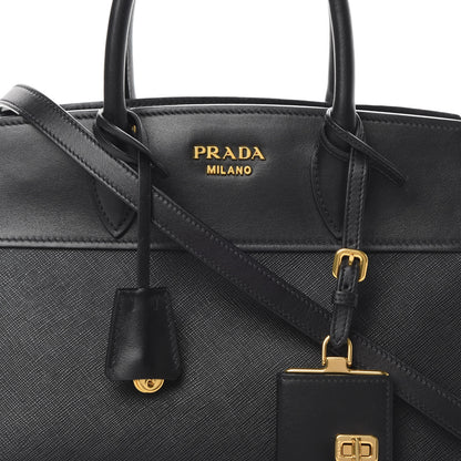 Prada Saffiano City Calfskin Small Esplanade Tote Black 8 of 12