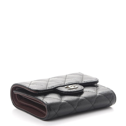 Chanel Caviar Quilted Compact Flap Wallet Black 4 of 9