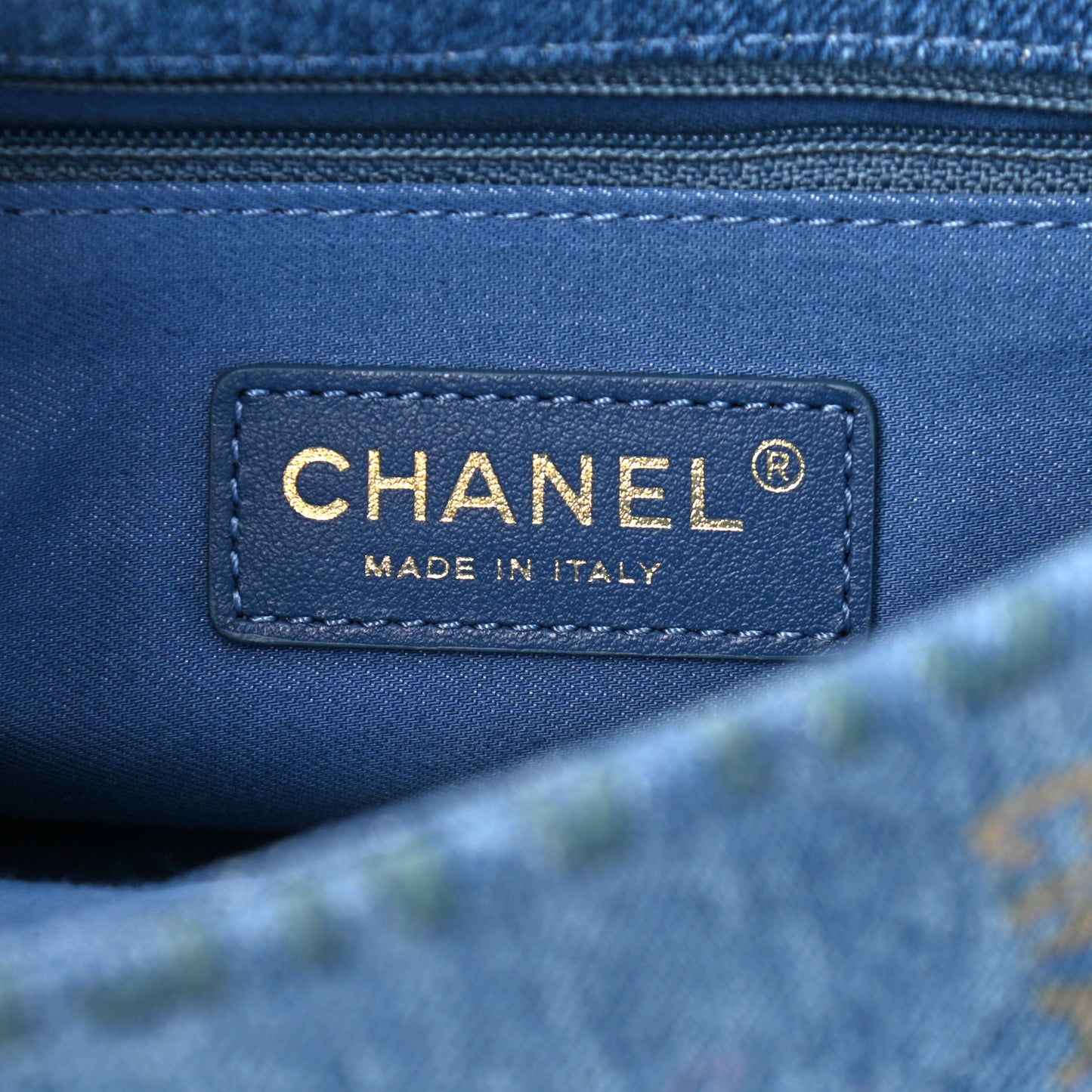 Denim Quilted Mini Denim Mood Rectangular Flap Blue Multicolor