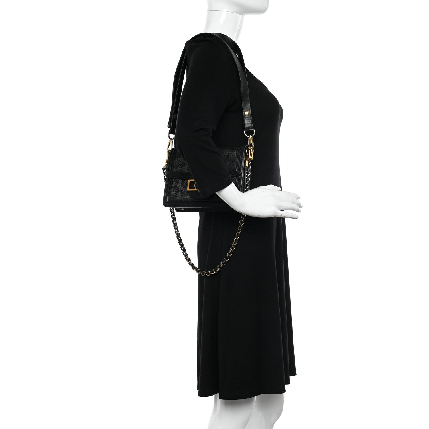 Louis Vuitton Epi Mini Dauphine Black 2 of 11