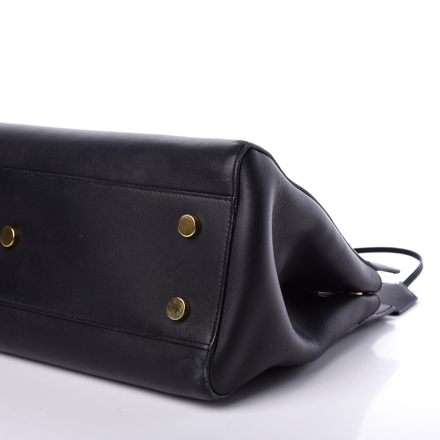 Grained Calfskin Medium Cabas Rive Gauche Black