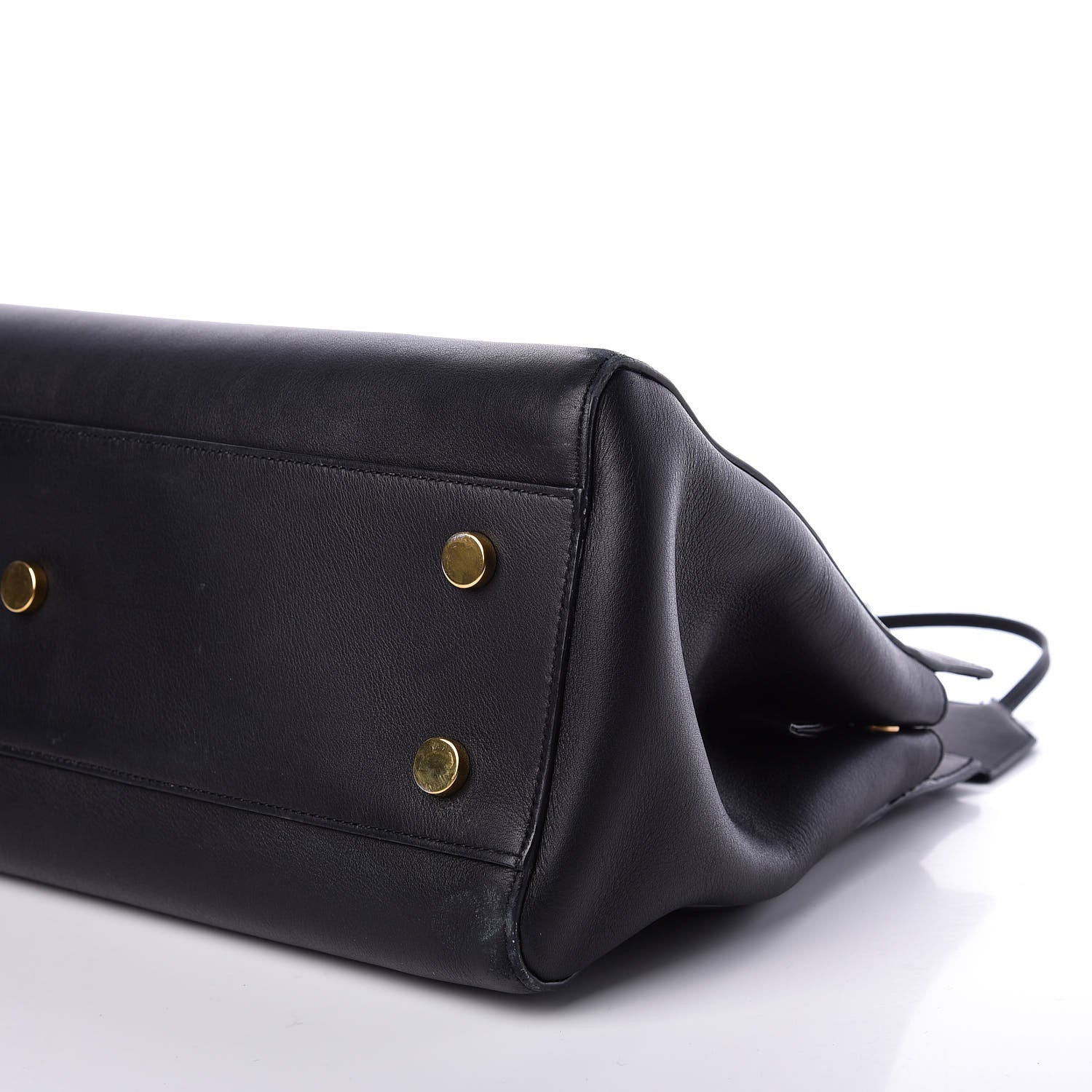 Saint Laurent Grained Calfskin Medium Cabas Rive Gauche Black 8 of 11