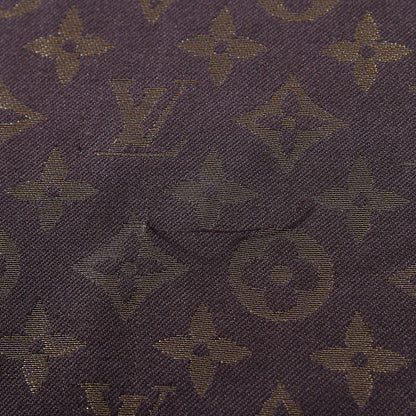 Louis Vuitton Silk Lurex Wool Monogram Shine Shawl Brown 10 of 16