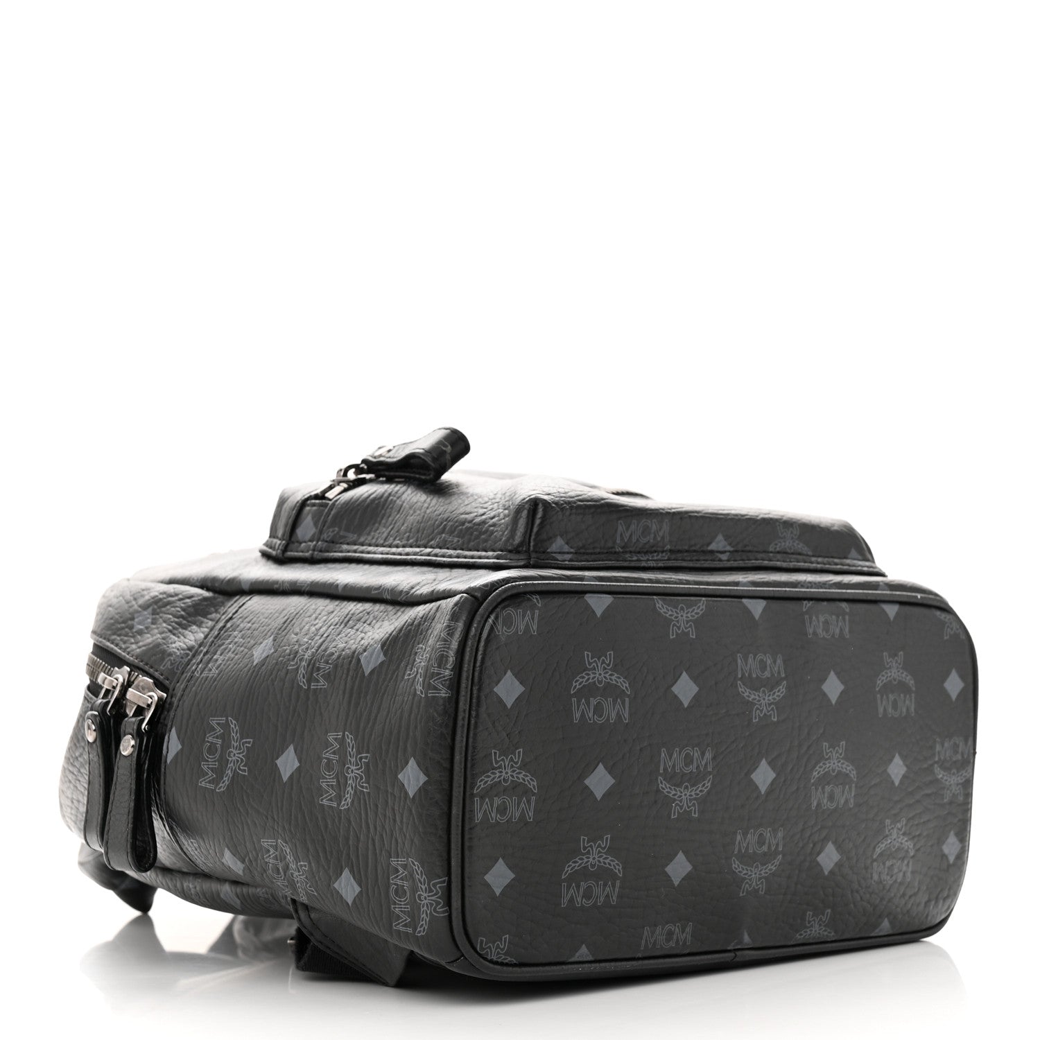 MCM Visetos Studded Small Dual Stark Backpack Black 4 of 15