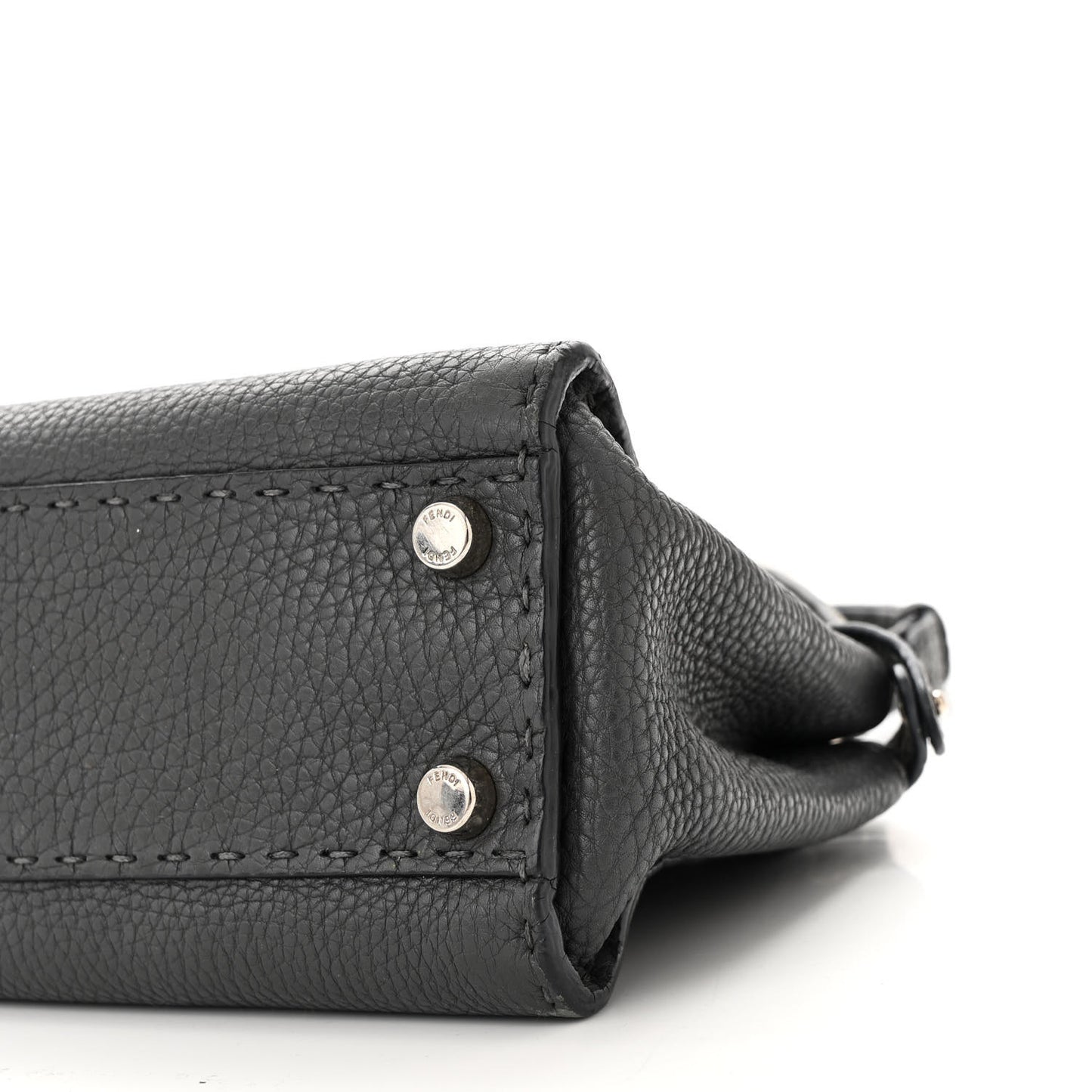 Cuoio Romano Selleria Bi-Color Mini Peekaboo Iconic Satchel Asfalto Latte