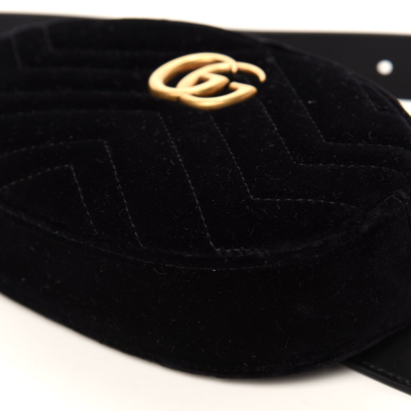Velvet Matelasse GG Marmont Belt Bag 95 38 Black