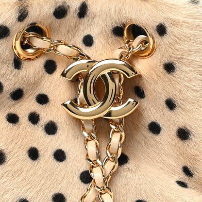 Chanel Pony Hair Mini Chanel 25 Handbag Beige Black 7 of 10