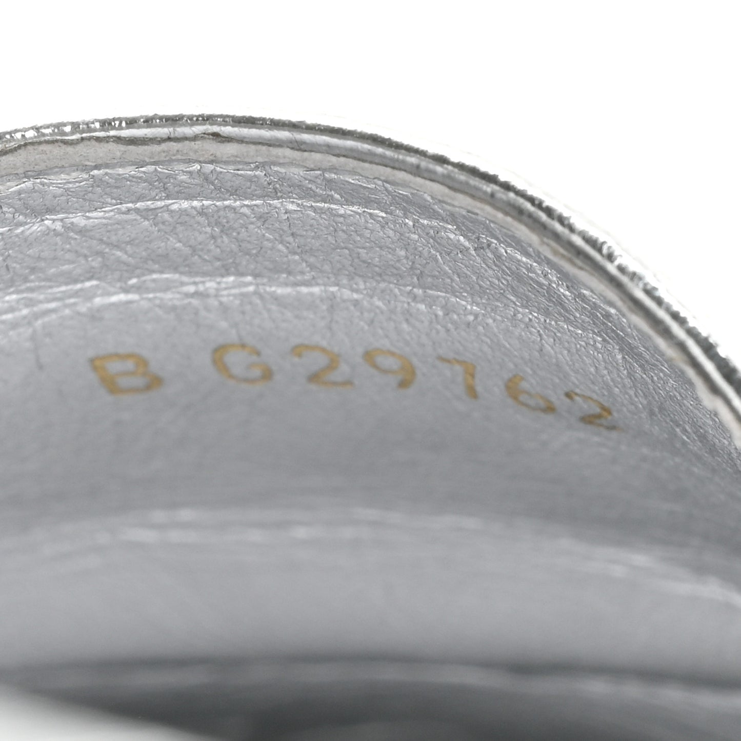 Laminated Goatskin CC Espadrilles 37 Silver