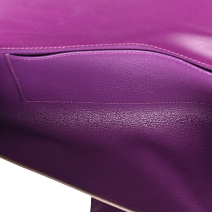 Hermes Tadelakt Medor 23 Clutch Violet 5 of 14