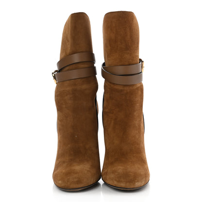 Gucci Suede Abigail Ankle Boots 37 New Marron 2 of 8