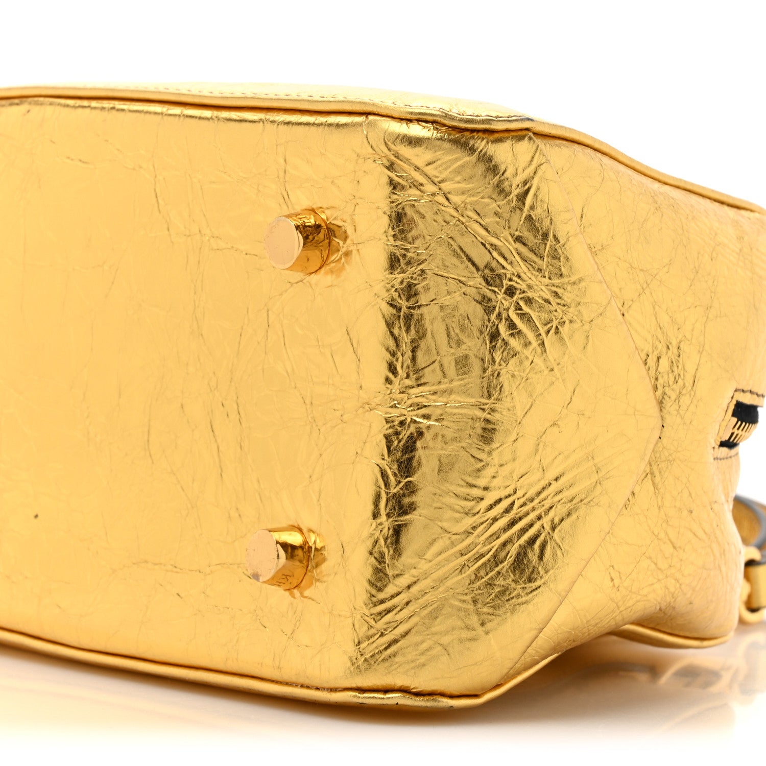 Khaite Metallic Calfskin Small Maeve Bag Gold 8 of 15