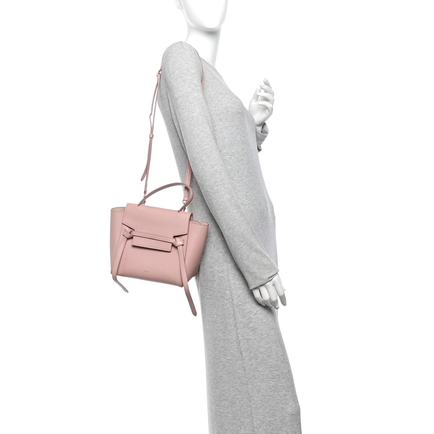 Celine Grained Calfskin Nano Belt Bag Vintage Pink 2 of 13