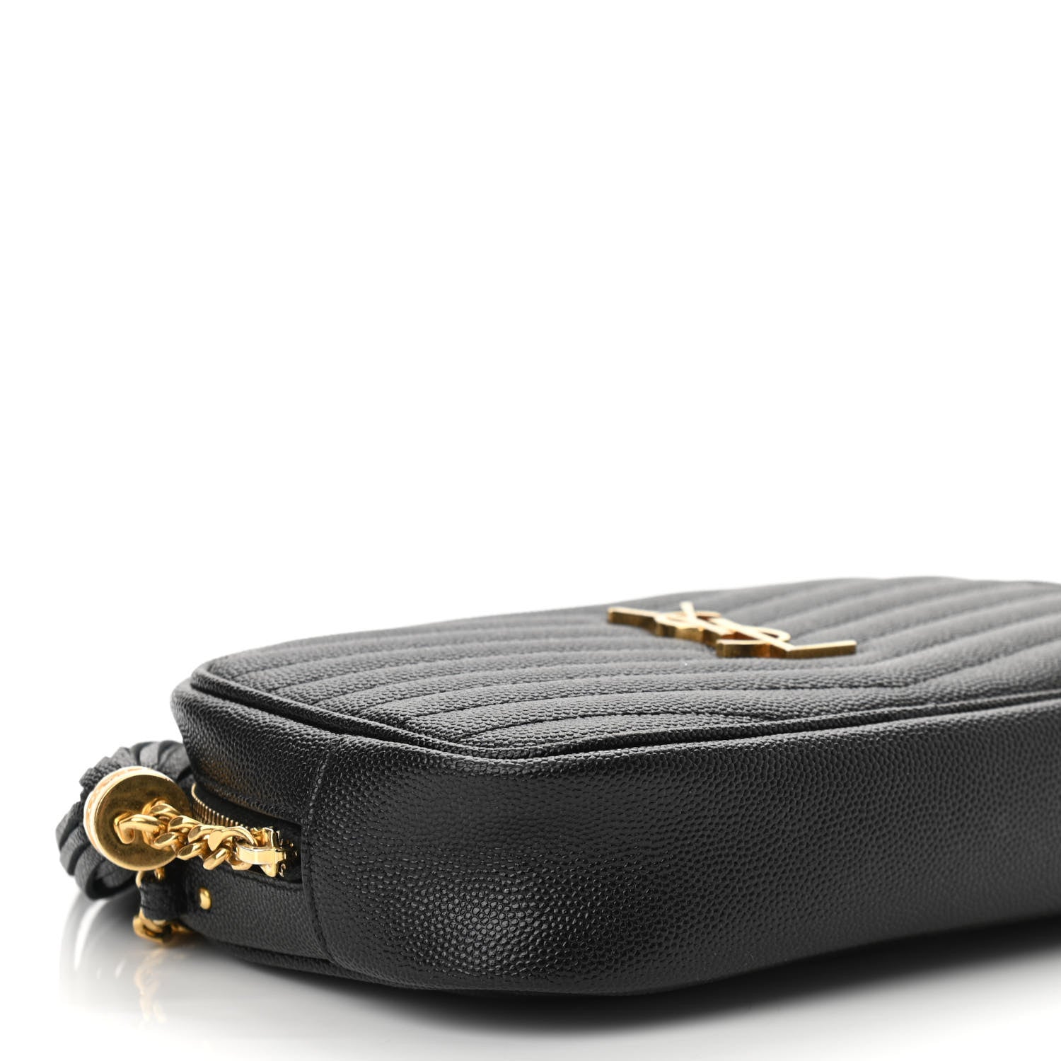Saint Laurent Grain De Poudre Matelasse Monogram Mini Lou Camera Bag Black 9 of 11