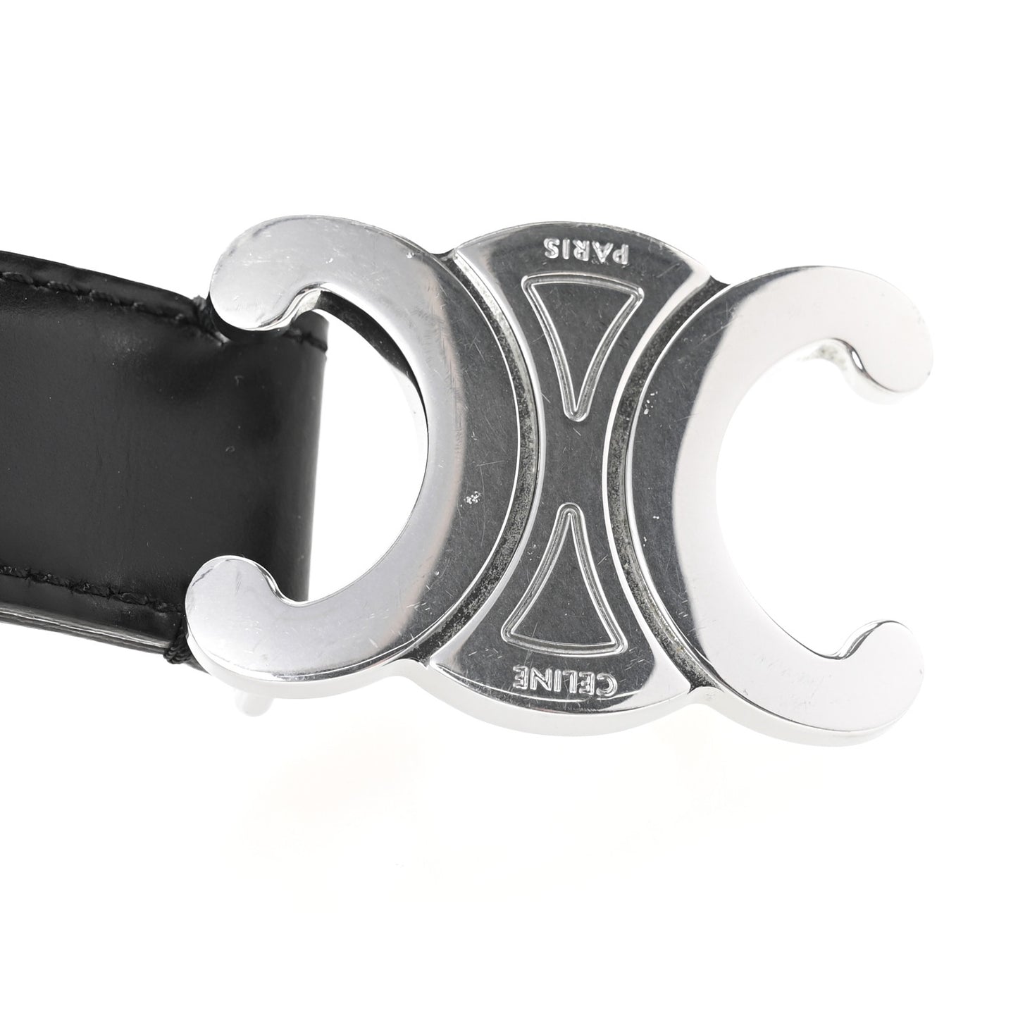 Taurillon Calfskin Medium 25mm Triomphe Belt 90 36 Black