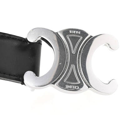 Celine Taurillon Calfskin Medium 25mm Triomphe Belt 90 36 Black 8 of 9