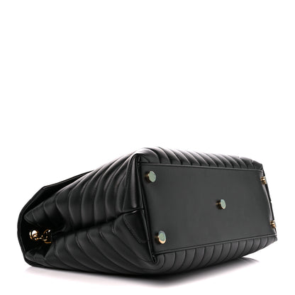 Saint Laurent Calfskin Y Quilted Monogram Large Loulou Chain Satchel Black 4 of 12