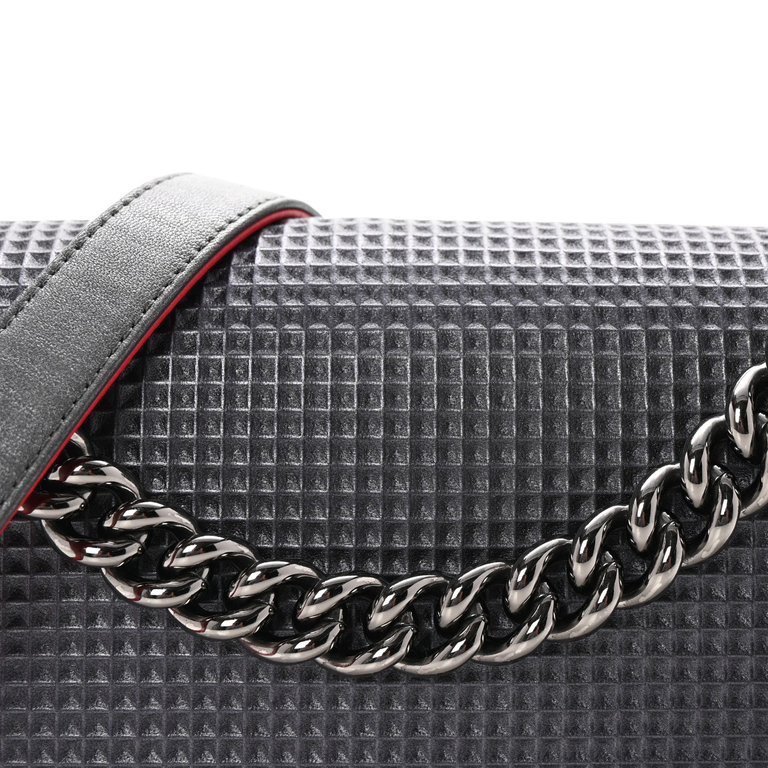 Chanel Lambskin Embossed Medium Boy Cube Flap Grey 8 of 10