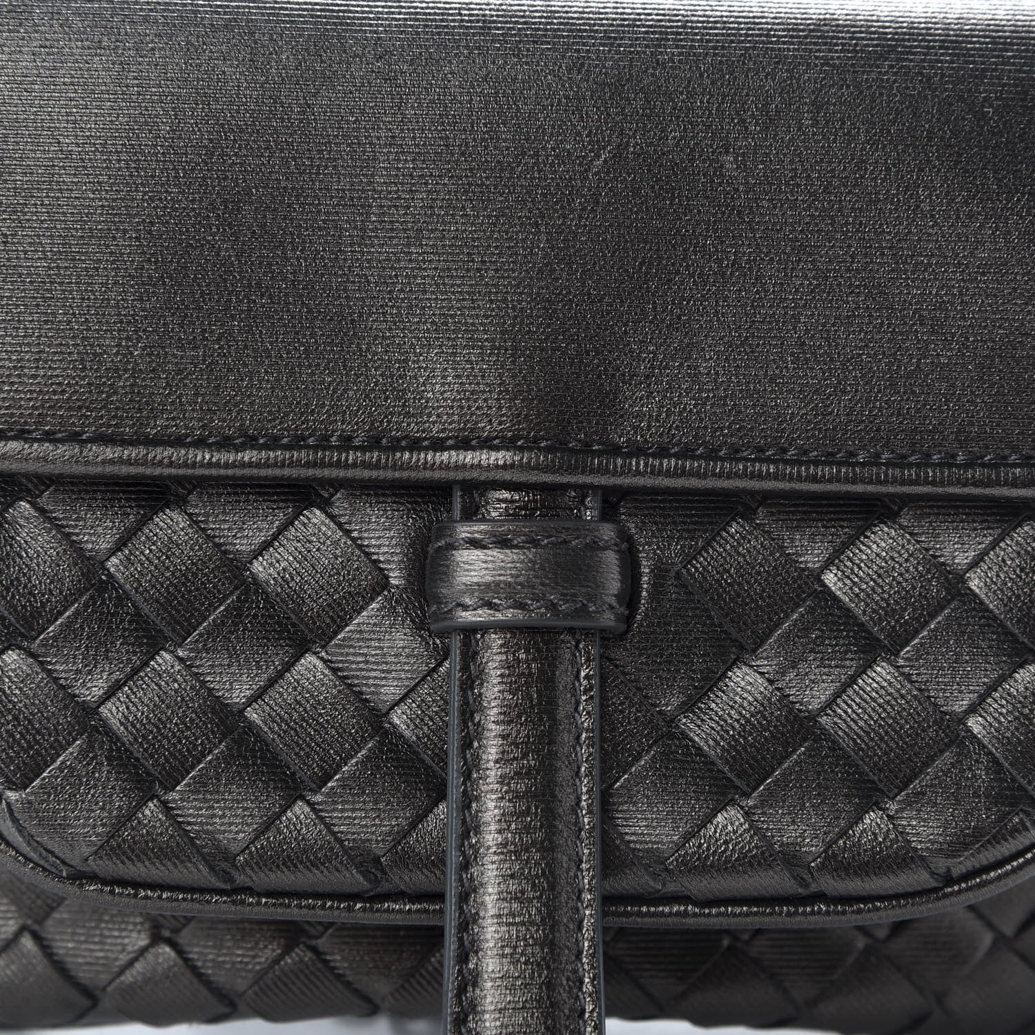 Bottega Veneta Nappa Intrecciato Front Pocket Flap With Chain Dark Silver 8 of 9
