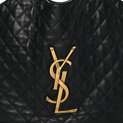 Saint Laurent SAINT LAURENT Lambskin Quilted Maxi Icare Shopping Tote Black 9 of 11